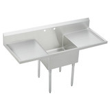ELKAY  SS8124LR2 Sturdibilt Stainless Steel 72" x 27-1/2" x 14" Floor Mount, Single Compartment Scullery Sink with Drainboard