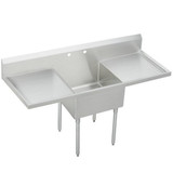 ELKAY  WNSF8124LR2 Weldbilt Stainless Steel 72" x 27-1/2" x 14" Floor Mount, Single Compartment Scullery Sink with Drainboard