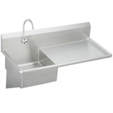 Elkay Stainless Steel 49-1/2" x 24" x 10, Wall Hung Service Sink Kit - ESS4924RSACTMC