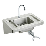 Elkay Stainless Steel 28" x 20" x 7-1/2", Wall Hung Lavatory Sink Kit - ESLV2820KC