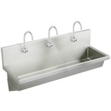 ELKAY  EWMA7220SACC Stainless Steel 72" x 20" x 8", Wall Hung Multiple Station Hand Wash Sink Kit