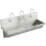 Elkay Stainless Steel 60" x 20" x 8", Wall Hung Multiple Station Hand Wash Sink Kit - EWMA6020SACTMC