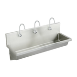 ELKAY  EWMA7220SACTMC Stainless Steel 72" x 20" x 8", Wall Hung Multiple Station Hand Wash Sink Kit