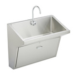 Elkay Stainless Steel 33" x 16-13/16" x 30", Wall Hung Single Station Surgeon Scrub Sink Kit - EWSFAD13620SACC