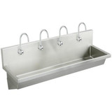 Elkay Stainless Steel 96" x 20" x 8", Wall Hung Multiple Station Hand Wash Sink Kit - EWMA9620SACTMC