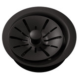 Elkay Quartz Perfect Drain 3-1/2" Polymer Disposer Flange with Removable Basket Strainer and Rubber Stopper -Black - LKPDQD1BK