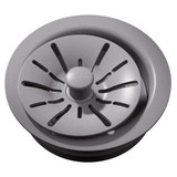 Elkay Quartz Perfect Drain 3-1/2" Polymer Disposer Flange with Removable Basket Strainer and Rubber Stopper-Greystone - LKPDQD1GS