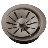 Elkay Quartz Perfect Drain 3-1/2" Polymer Disposer Flange with Removable Basket Strainer and Rubber Stopper -Silvermist - LKPDQD1SM