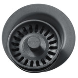 Elkay Polymer 3-1/2" Disposer Flange with Removable Basket Strainer and Rubber Stopper -Dusk Gray - LKQD35GY