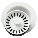 Elkay Polymer 3-1/2" Disposer Flange with Removable Basket Strainer and Rubber Stopper -Ricotta - LKQD35RT