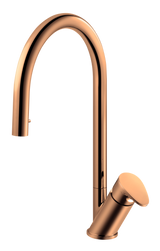 HamatUSA  WAPD-1000 RG Single Function Hidden Pull Down Kitchen Faucet in Rose Gold