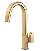 HamatUSA  REPD-1000 BB Dual Function Hidden Pull Down Kitchen Faucet in Brushed Brass