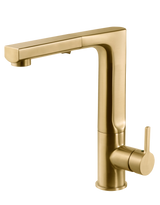 HamatUSA  STPO-2000 BB Dual Function Pull Out Kitchen Faucet in Brushed Brass