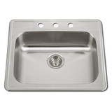 HamatUSA  TADA-2522ST-5-4-1 ADA Topmount Stainless Steel 4-hole Sink - 25 x 22 inches