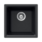 HamatUSA  SIO-1616B-BL Granite Undermount or Drop-in Bar/Prep Sink, Black - 15 3/4 inch