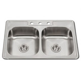 HamatUSA  TADA-3322DT-5-4-1 ADA Topmount Stainless Steel 4-hole Sink - 33 x 22 inches