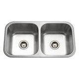 HamatUSA  VIL-3218DT Topmount Double Bowl Kitchen Sink - 31 1/2 x 17 15/16 inches