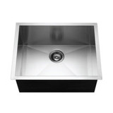 HamatUSA PADA-2318SU-5.5-1 ADA Zero Radius Undermount Stainless Steel Sink - 23 x 18 inches