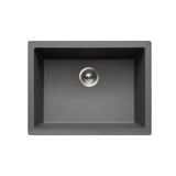 HamatUSA SIO-2317SU-SL Granite Undermount Single Bowl Kitchen Sink, Slate - 24 3/8 x 18 1/2 inches