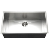 HamatUSA PADA-3218SU-6-1 ADA Zero Radius Undermount Stainless Steel Sink - 32 x 18 inches