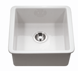 HamatUSA Undermount Fireclay Bar Sink, White - 19 1/8 x 18 3/8 inches - CHE-1717BU-WH