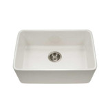 HamatUSA  CHE-2417SU-BQ Undermount Fireclay Single Bowl Kitchen Sink, Biscuit