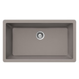 HamatUSA Granite Undermount Large Single Bowl Kitchen Sink, Taupe - 33 x 18 1/2 inches - SIO-3319SU-TA