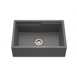 HamatUSA SIO-3020SAW-SD Granite Apron-Front Undermount Workstation Kitchen Sink, Sand - 30 x 20 inches
