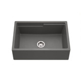 HamatUSA  SIO-3320SAW-SL Granite Apron-Front Workstation Kitchen Sink, Slate