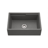 HamatUSA SIO-3320SAW-SL Granite Apron-Front Workstation Kitchen Sink, Slate - 33 x 20 inches