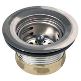 Elkay Dayton 2" Stainless Steel Drain with Removable Basket Strainer and Rubber Stopper - D5018A