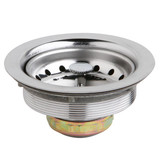 Elkay Dayton 3-1/2" Stainless Steel Sink Flange & Drain with Removable Basket Strainer and Rubber Stopper - D1125