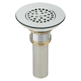 Elkay Nickel Plated Brass Body Vandal-resistant Strainer and Tailpiece, 3-1/2" - LKVR18