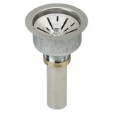 ELKAY LK99S Deluxe Stainless Steel Basket Strainer with Rubber Seal and Tailpiece, 3-1/2" - Satin Finish