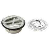 Elkay Drain Fitting 5-1/2" Stainless Steel Dome / Flat Grid Strainer - LK43