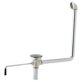 Elkay Rotary Lever Operated 3-1/2" Grid Drain Strainer with Overflow Assembly - LK86RT
