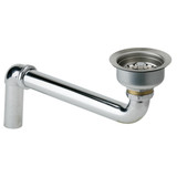 ELKAY  LKAD35 3-1/2" Drain Fitting" Stainless Steel Body Strainer Basket and Offset Tailpiece
