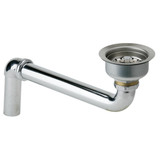 Elkay Stainless Steel Body 3-1/2" Drain Strainer Basket and Offset Tailpiece - LKAD35