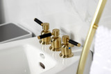 Kingston Brass KB6327DKL Kaiser Three-Handle Bidet Faucet, - Brushed Brass