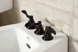 Kingston Brass KB325NFL NuWave French Three-Handle Bidet Faucet, - Oil Rubbed Bronze
