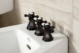 Kingston Brass KB325BX Metropolitan Three-Handle Bidet Faucet, - Oil Rubbed Bronze