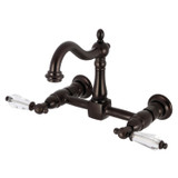 Kingston Brass KS1265WLL Willshire Two-Handle Wall Mount Kitchen Faucet, - Oil Rubbed Bronze