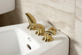 Kingston Brass KB327LL Bidet Faucet with Brass Pop-Up, - Brushed Brass