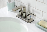 Kingston Brass KB8466DL Concord 4 in. Centerset Bathroom Faucet with Push Pop-Up, - Polished Nickel