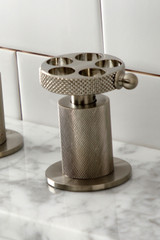 Kingston Brass KS1418RKX Webb Widespread Bathroom Faucet with Push Pop-Up, - Brushed Nickel