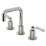 Kingston Brass KS1416KL Whitaker Widespread Bathroom Faucet with Push Pop-Up, - Polished Nickel
