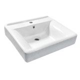 Kingston Brass Fauceture EV2018W1 Concord 20" Console Sink Basin (Single-Hole), White