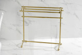 Kingston Brass CC2297 Vintage 30-Inch Freestanding Towel Rack, - Brushed Brass