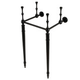 Kingston Brass VPB33140 Edwardian Brass Console Sink Legs, - Matte Black - 16 13/16 x 14 3/8 inches