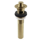 Kingston Brass KB3007 Lift and Turn Sink Drain with Overflow, 17 Gauge, - Brushed Brass